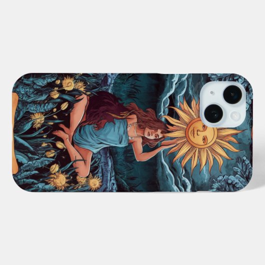 Coques Case-Mate iPhone La carte Sun Tarot (Verso (horizontal))