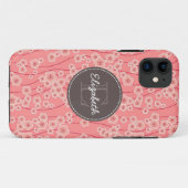 Coques Case-Mate iPhone La cerise rose moderne fleurit décoré d'un (Dos (Horizontal))