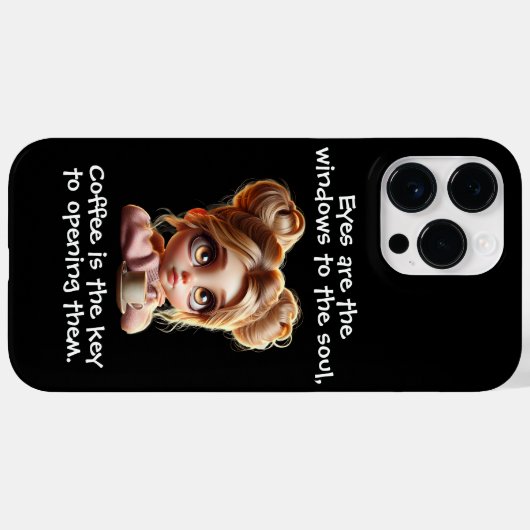 Coques Case-Mate iPhone La Clé Est Le Café (Verso (horizontal))