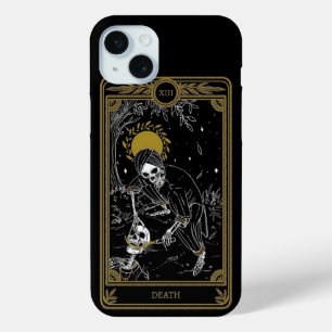 Coque iPhone 15 Mini La collection de cartes Tarot de la carte de décès