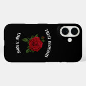 Coques Case-Mate iPhone La confiance fleurit comme un rose (Verso (horizontal))