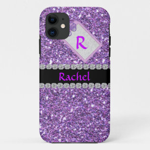 Coque Case-Mate Pour iPhone La COUTUME POURPRE MIGNONNE BLING je téléphone l