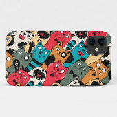 Coques Case-Mate iPhone La Crowd of cats (Dos (Horizontal))