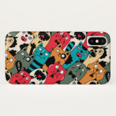Coques Case-Mate iPhone La Crowd of cats (Dos (Horizontal))