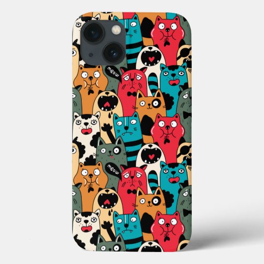 Coques Case-Mate iPhone La Crowd of cats (Verso)