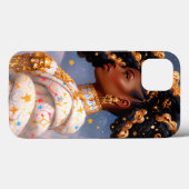 Coques Case-Mate iPhone La Dame Cosmique Art Imaginaire Africain Américain (Verso (horizontal))