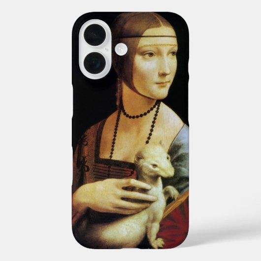 Coques Case-Mate iPhone La Dame de Léonard de Vinci avec une mine (Verso)