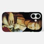 Coques Case-Mate iPhone La Dame de Léonard de Vinci avec une mine (Verso (horizontal))
