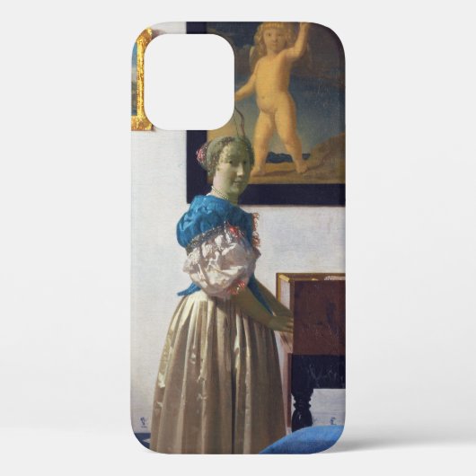 Coques Case-Mate iPhone La dame debout dans une virginale, Johannes Vermee (Verso)