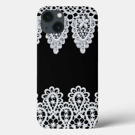 Coques Case-Mate iPhone La dentelle blanche forme une bordure délicate con (Verso)