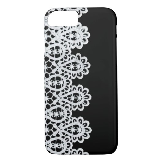 Coques Case-Mate iPhone La dentelle blanche forme une frontière sensible (Dos)