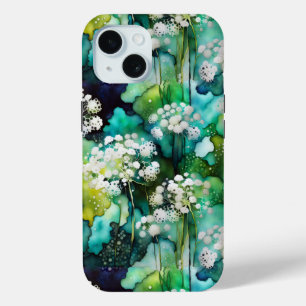 Coque Pour iPhone 15 La dentelle de la reine Anne Abstraite