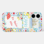 Coques Case-Mate iPhone La Dolce Vita Capri Blue Tiles Italian (Verso (horizontal))