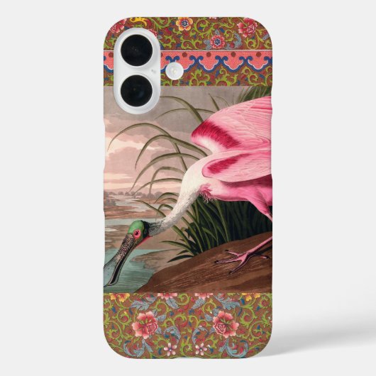 Coques Case-Mate iPhone La faune des oiseaux d'Audubon de Spoonbill Roseat (Verso)