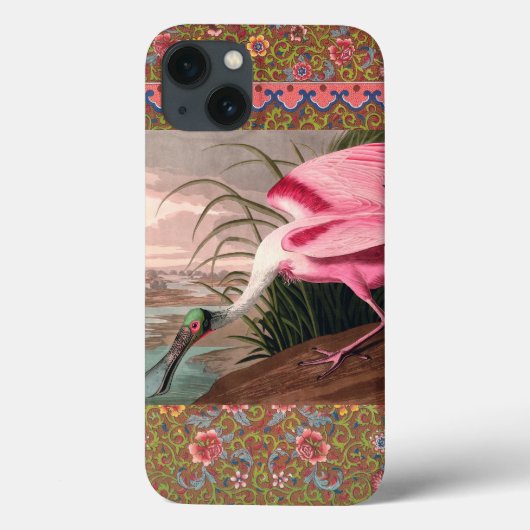 Coques Case-Mate iPhone La faune des oiseaux d'Audubon de Spoonbill Roseat (Verso)