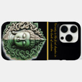 Coques Case-Mate iPhone La feuille bouddhiste sculptée par AI (Verso (horizontal))