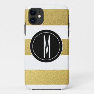 ETUI iPhone Case-Mate LA FEUILLE D'OR BARRE LE MONOGRAMME NOIR DE %PIPE%