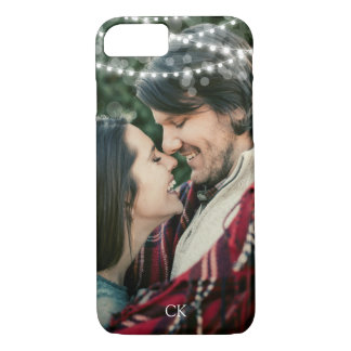 Coque iPhone 7 La ficelle allume la photo et le monogramme faits