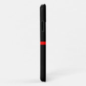 Coques Case-Mate iPhone La fine ligne rouge symbolique sur fond noir solid (Dos/Droite)
