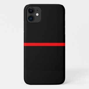 Case-Mate iPhone Case La fine ligne rouge symbolique sur fond noir solid