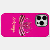 Coques Case-Mate iPhone La fleur de lotus personnalisée (Verso (horizontal))