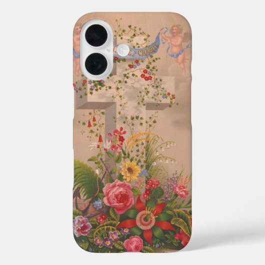 Coques Case-Mate iPhone La Foi Espère Charité Et Fleurs (Verso)