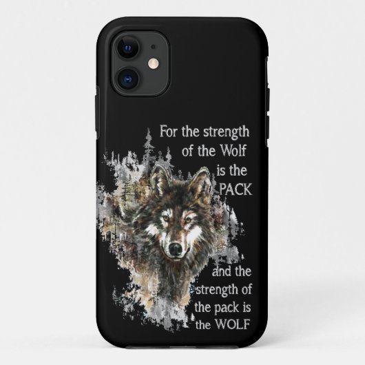 Coques Case-Mate iPhone La force du loup est la Personnaliser du devis de (Dos)