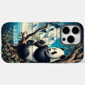 Coques Case-Mate iPhone La forêt de Panda cachée : Bambou délice (Verso (horizontal))