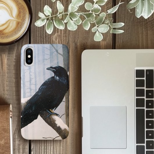 Coques Case-Mate iPhone La forêt de Raven d'hiver