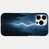 Coques Case-Mate iPhone La foudre frappe une forêt la nuit (Verso (horizontal))