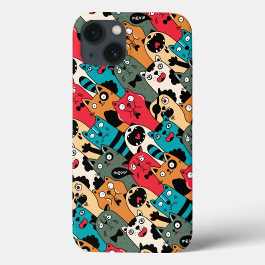 Coques Case-Mate iPhone La foule de chats (Verso)