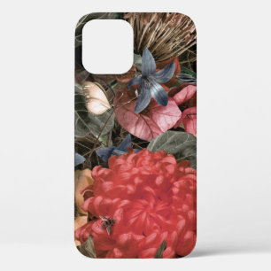 Case-Mate iPhone Case La fresque au mur. Fleurs et plantes avec des pion