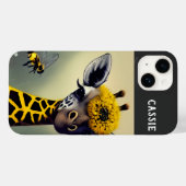 Coques Case-Mate iPhone La girafe de la bosse personnalisée (Verso (horizontal))