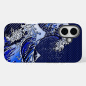 Coques Case-Mate iPhone La Grande Vague Hokusai conception de fibre de car (Verso (horizontal))