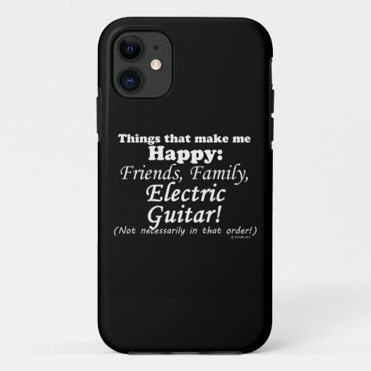 Coques Case-Mate iPhone La Guitare Électrique Me Rend Heureux (Dos)