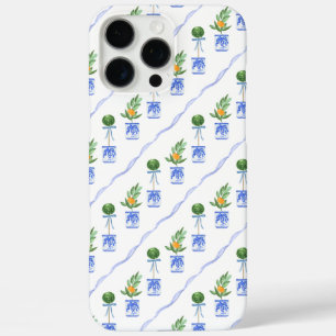 Coques iPhone 16 Pro Max La jolie Chinoiserie Bleue et Blanche Bows Topior