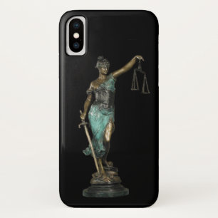 Coques Pour iPhone La Justice de la Dame sur le velours noir