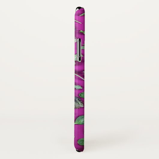 Coques Case-Mate iPhone La laitue vert sur le pourpre (Dos/Droite)