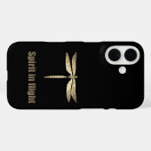 Coques Case-Mate iPhone La libellule d'or en vol (Verso (horizontal))