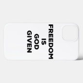 Coques Case-Mate iPhone La liberté est donnée par Dieu (Verso (horizontal))
