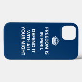 Coques Case-Mate iPhone La liberté est en péril (Verso (horizontal))