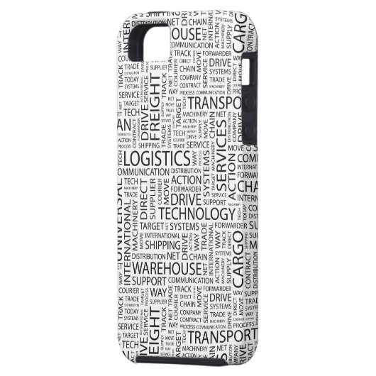 Coques Case-Mate iPhone La LOGISTIQUE modèle avec des mots (Dos gauche)