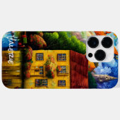 Coques Case-Mate iPhone La Maison Jaune dans le lac (Verso (horizontal))