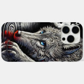 Coques Case-Mate iPhone La majesté de la nuit : Loup blanc (Verso (horizontal))