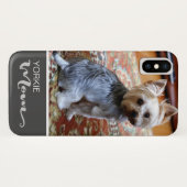 Coques Case-Mate iPhone La maman de Yorkshire Terrier Yorkie ajoutent (Dos (Horizontal))