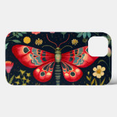 Coques Case-Mate iPhone La Mousse Rouge Dans Le Jardin De Nuit (Verso (horizontal))