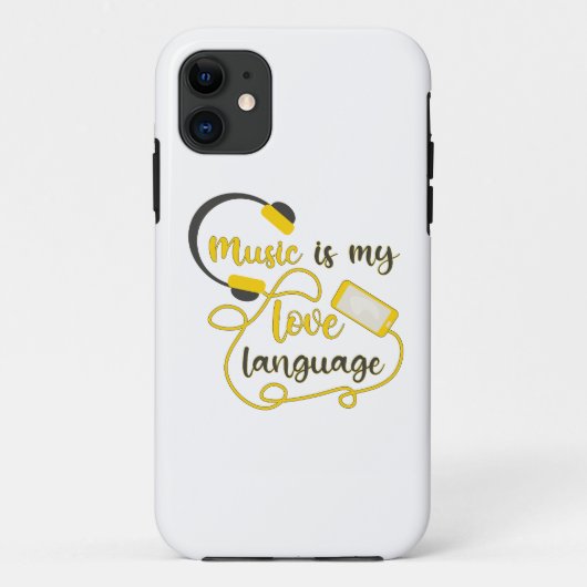 Coques Case-Mate iPhone La musique est ma langue d'amour phrase romantique (Dos)