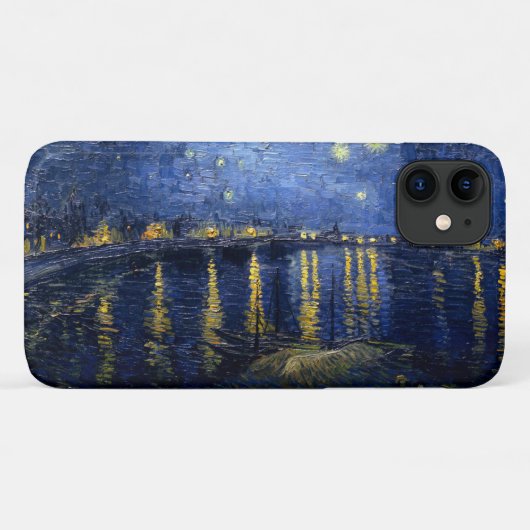 Coques Case-Mate iPhone La nuit étoilée de Vincent van Gogh sur le Rhône (Dos (Horizontal))