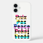 Coques Case-Mate iPhone La paix dans de nombreuses langues Coeurs lumineux (Verso)