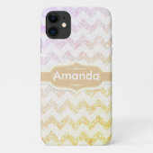 Coques Case-Mate iPhone *~* La Parties scintillant Chevron Lavender Sparkl (Dos)
